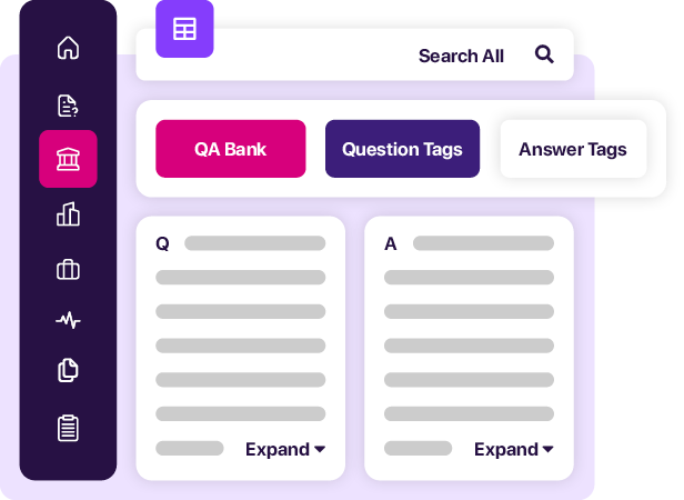 ENGAGE QA Bank Grid View