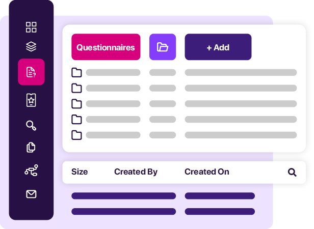 Questionnaires Overview Folder View